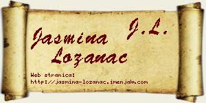 Jasmina Lozanac vizit kartica